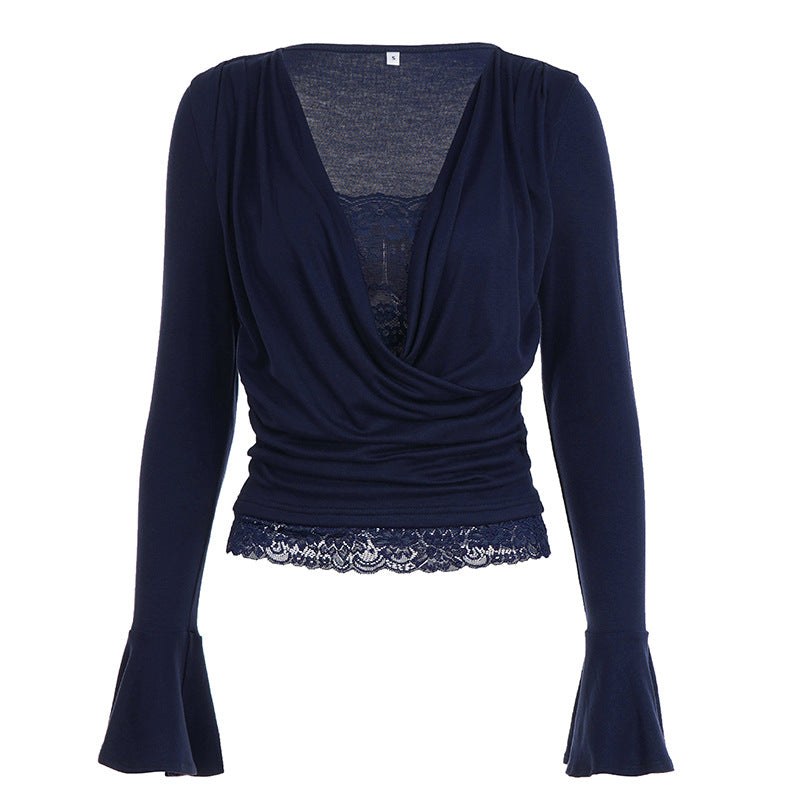 Stylish Minimalist Slim Fit Long Sleeve Top For Women