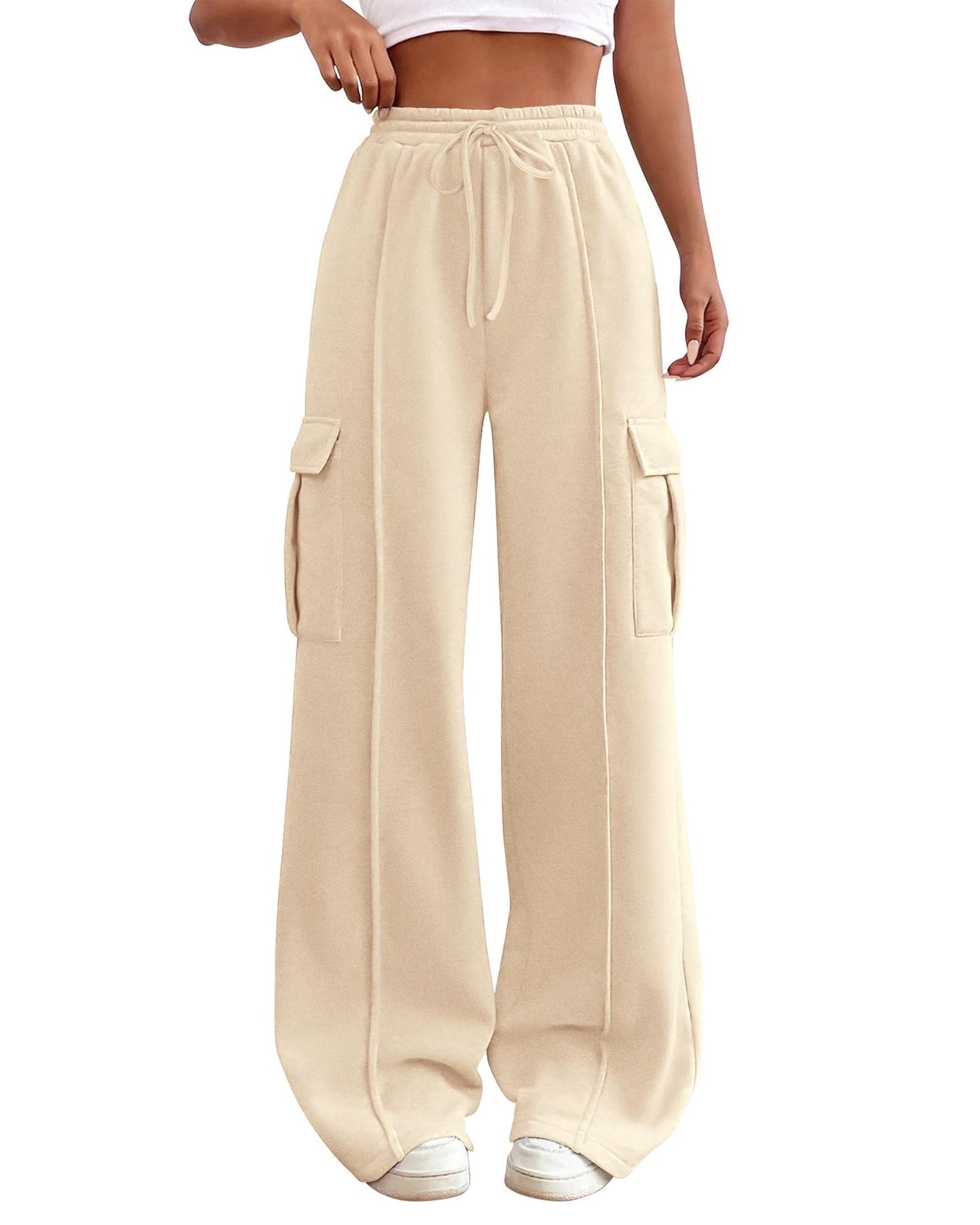 Women's Drawstring Elastic Waist Tooling Sweatpants Drawstring