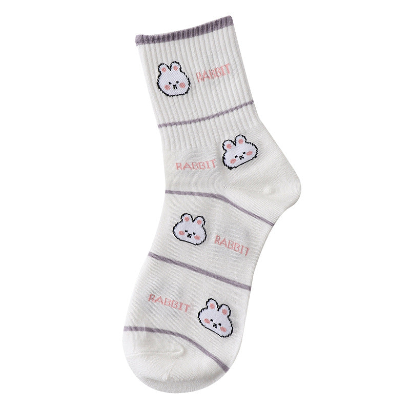 Purple Socks Women's Mid Tube Stockings
