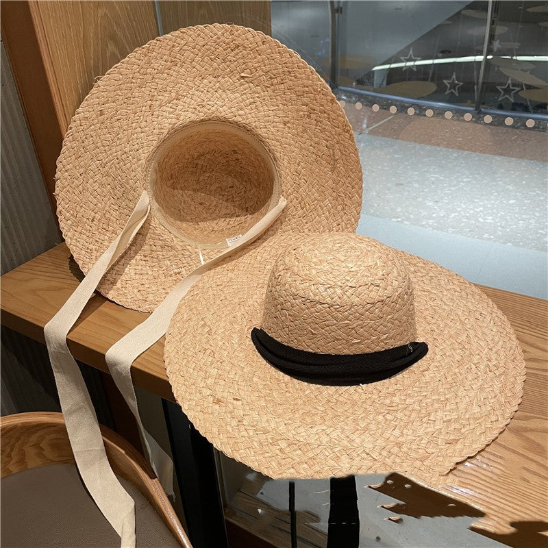Round Head Beach Protection Sunscreen Holiday Binding Sun Hat