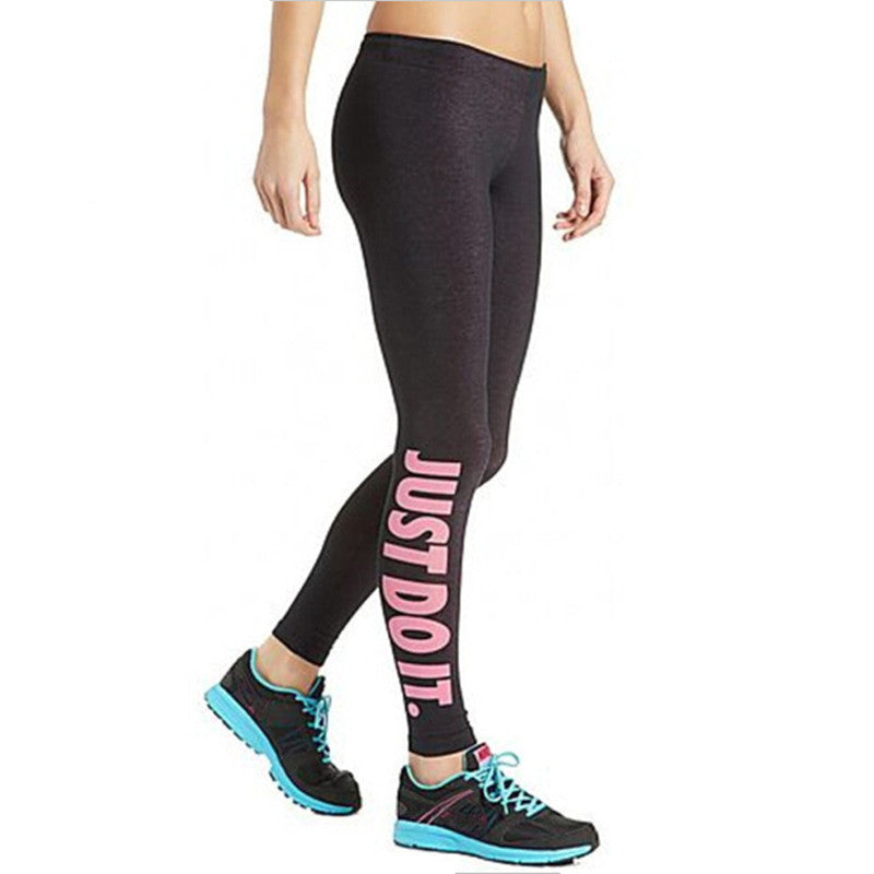Letter Print Leggings Slim Pencil Pants