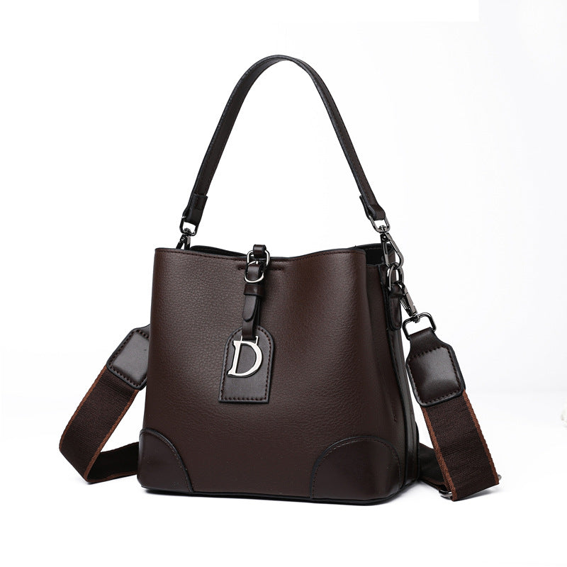 Women's Contrast Color Bucket Bag Shoulder Bag Crossbody Bag