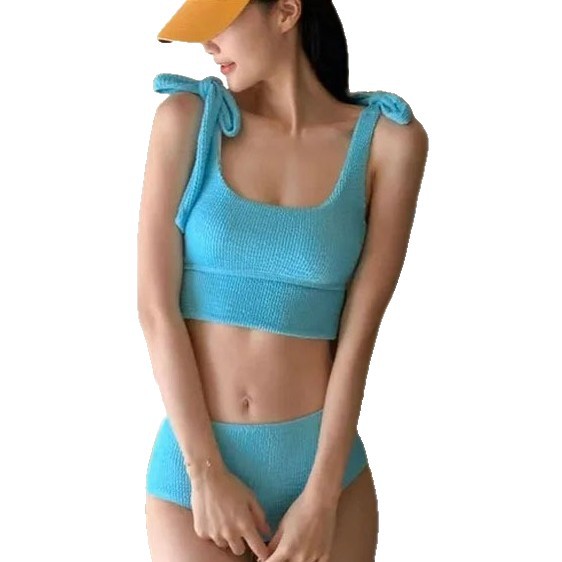 New Bikini Solid Color Ins Style Women's Bikini Split High-grade Swimsuit