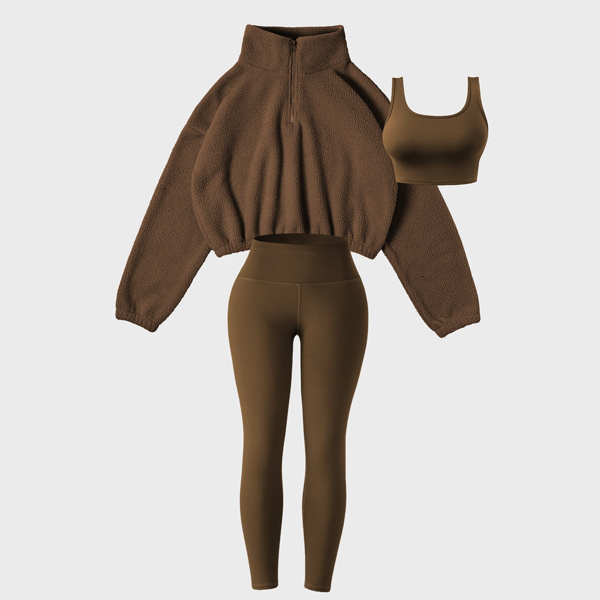 Fleece Sweatshirt Yoga Outdoor Leisure Sports Three-piece Suit