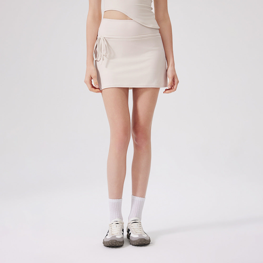 Women's Simple A- Line High Waist Running Sports Skirt