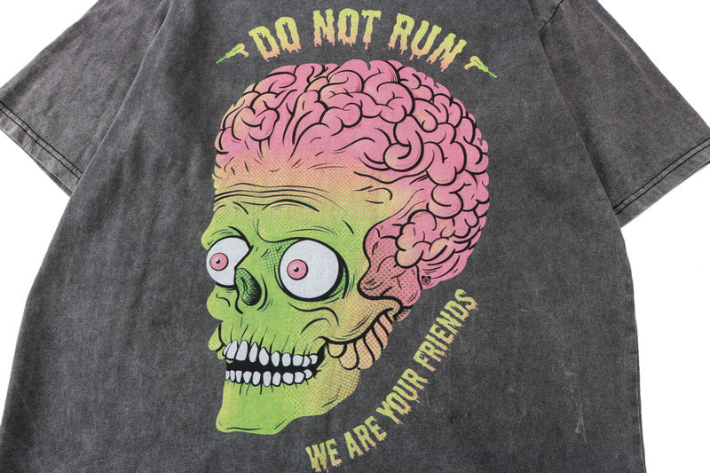 American High Street Retro T-Shirt Half Sleeve Men