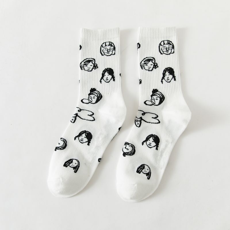 New Black Socks Female Tea Color Autumn Anti-friction Adult Socks