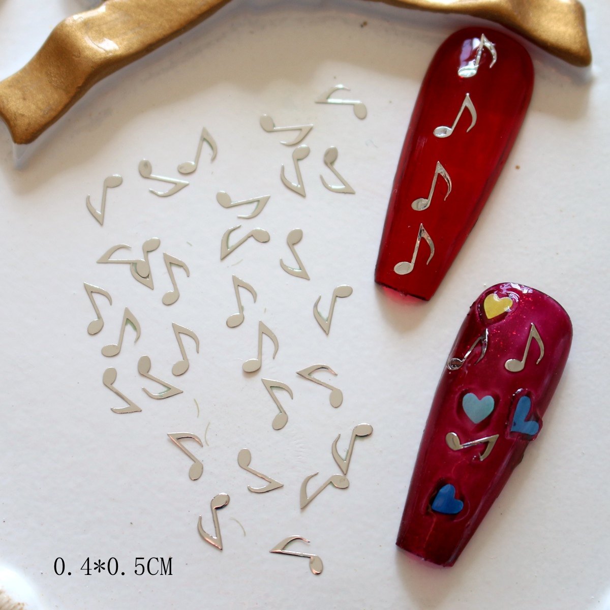Gold And Silver Star Nail Art Metal Flakes