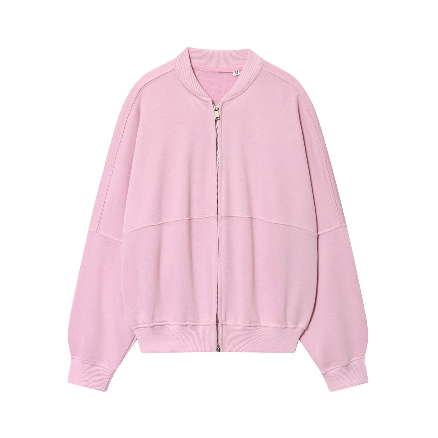 Crew-neck Bomber Jacket High-waisted Flared Athletic Pants Set