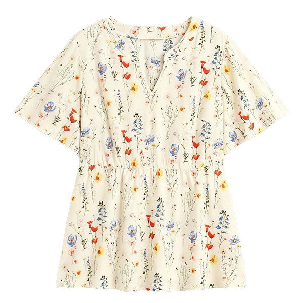Slim-fit, Slimming, Fashionable, Casual, Versatile Short Sleeve