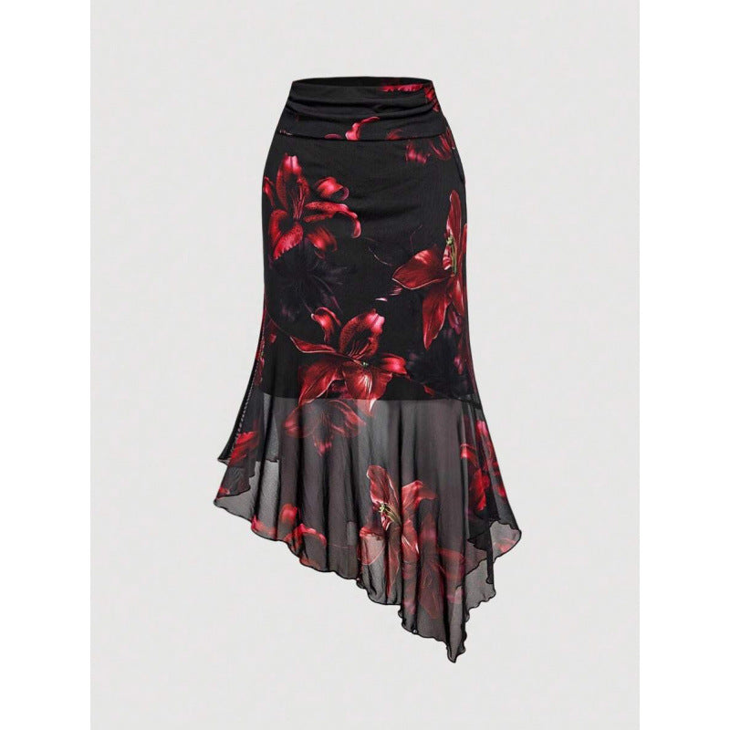 Summer Women's Loose And Long Skirt With Buttocks Wrapped