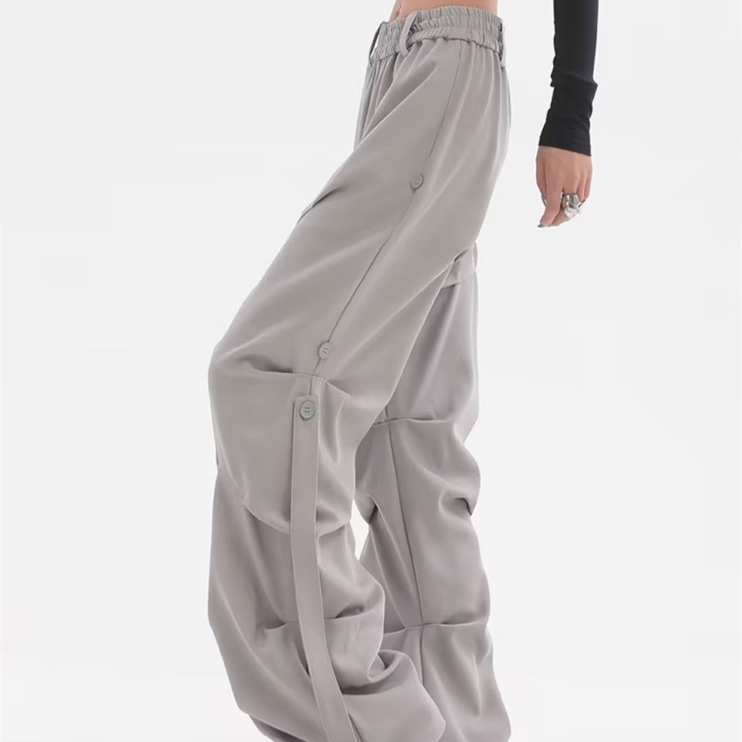 Women's Fashion Vintage Crumpled Straight Casual Pants