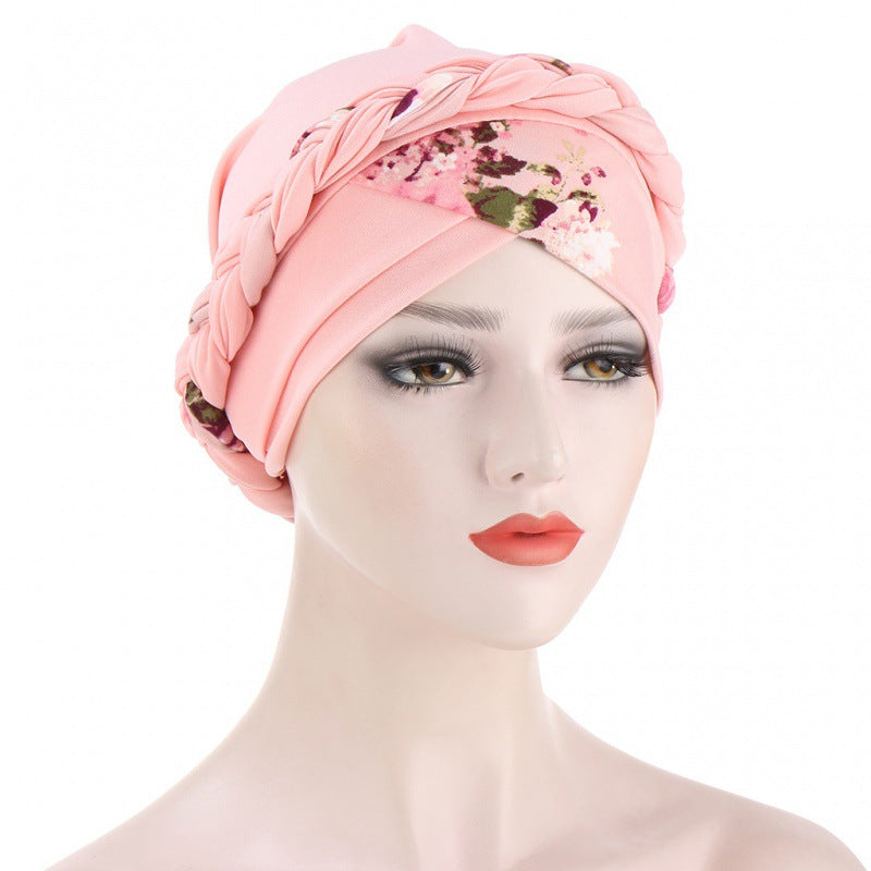 New Leopard Print Patchwork Bandana Hat