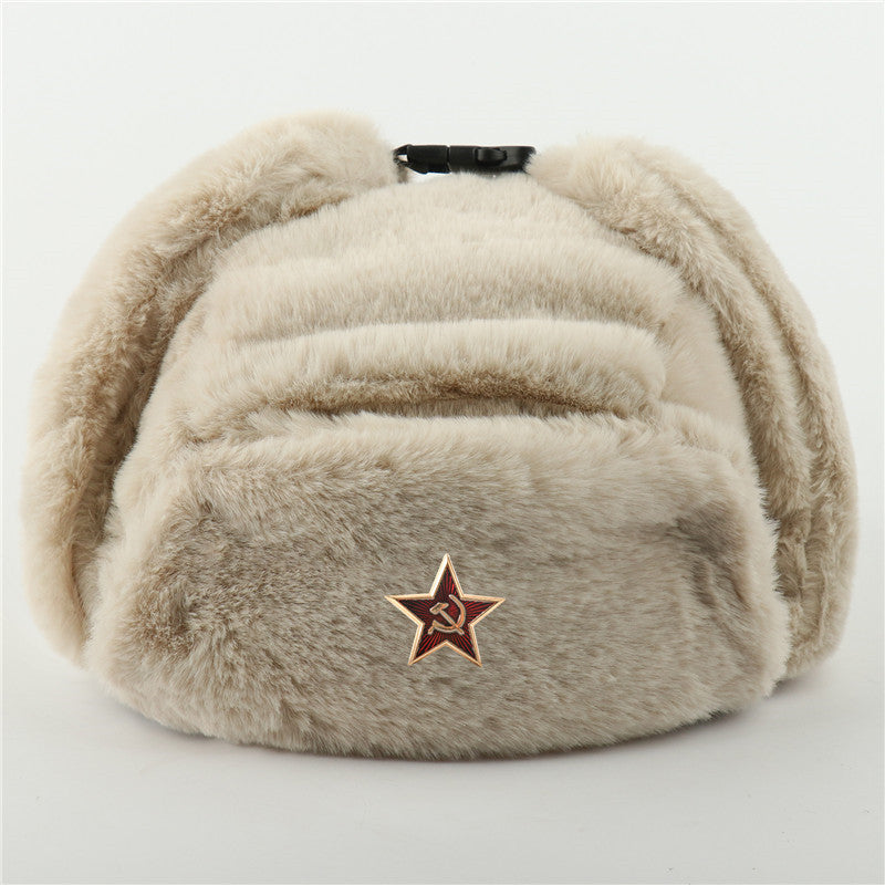 Men's And Women's Rabbit Fur Outdoor Hat Ear Protection