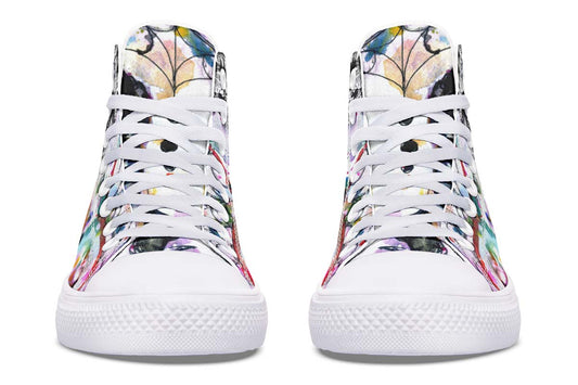 Printed Couple High-top Canvas Shoes