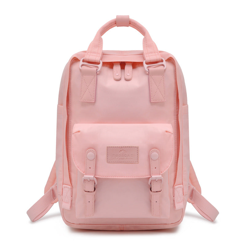 Solid Color Mommy Student Schoolbag Backpack