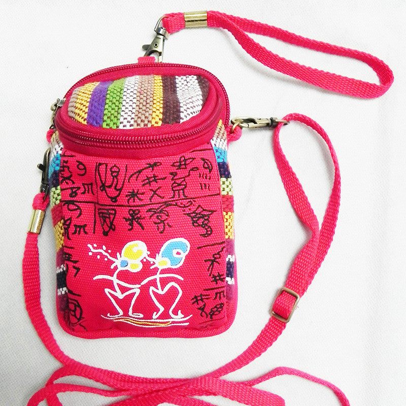 Yunnan Ethnic Single Shoulder Cross Body Handbag Multi-purpose