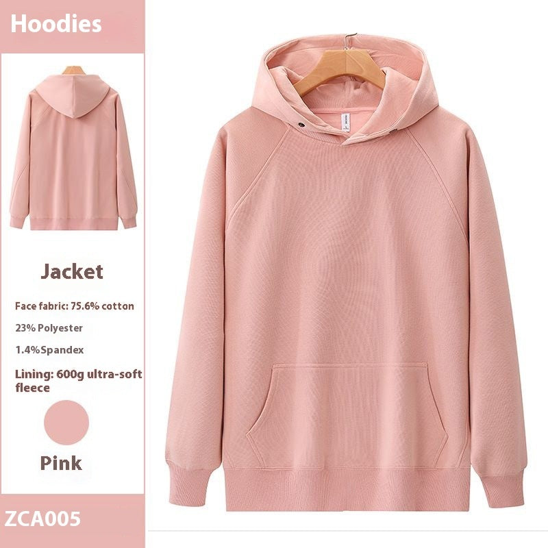 Drop Shoulder Winter Rewear Brushed Hoodie Men's Sweater