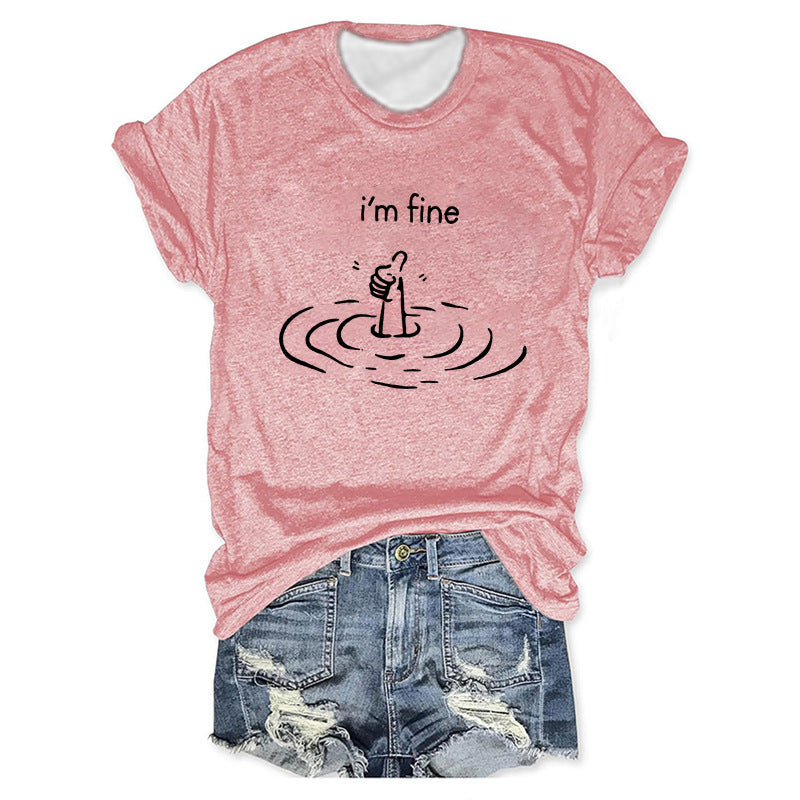 Women's Round Neck T-shirt Summer Quick-drying Cotton-like T-shirt