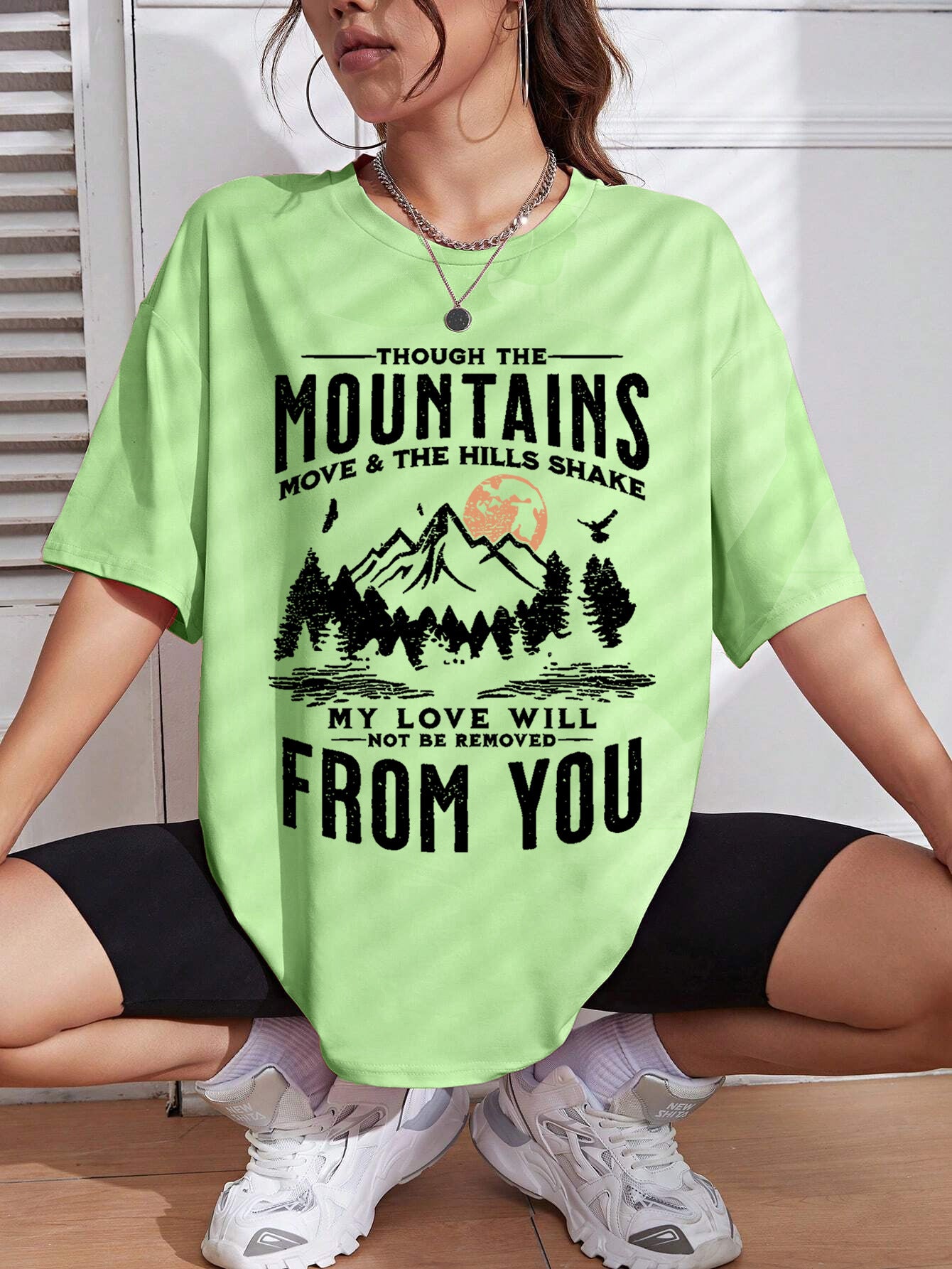 Women's Cotton T-shirt Sunset Print