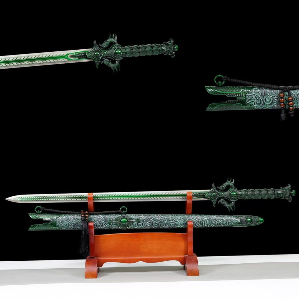 Integrated Tang Dynasty Swords Tang Heng Dao, Xiu Chun Dao Embroidered Spring Saber  High Manganese Steel Blades, Unsharpened Cold Weapons For Self Defense