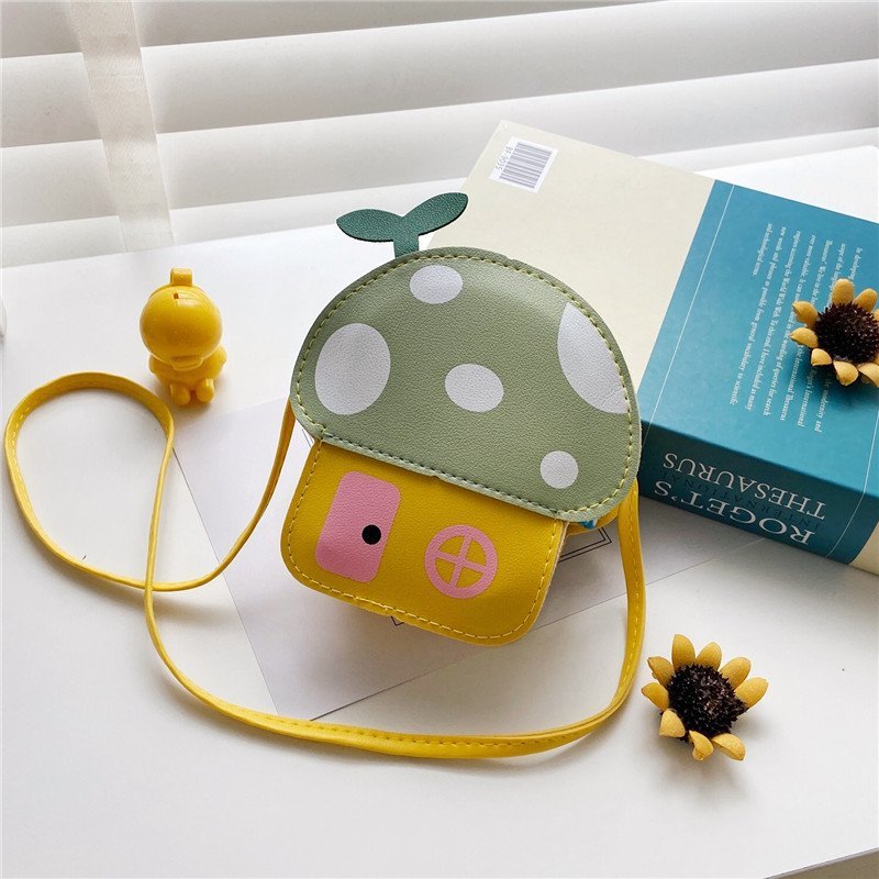 Cartoon Cute Children's Bag Shoulder Bag Korean Casual Messenger Bag Small Mushroom Coin Purse