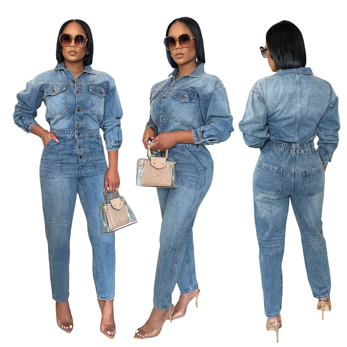 Denim heldragter til kvinder