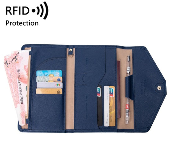 RFID Multi-function Air Ticket Certificate Bag Male And Female Passport Holder