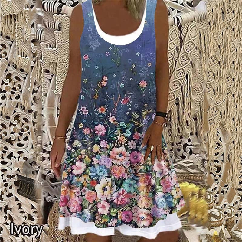Loose Digital Printing Casual Dress