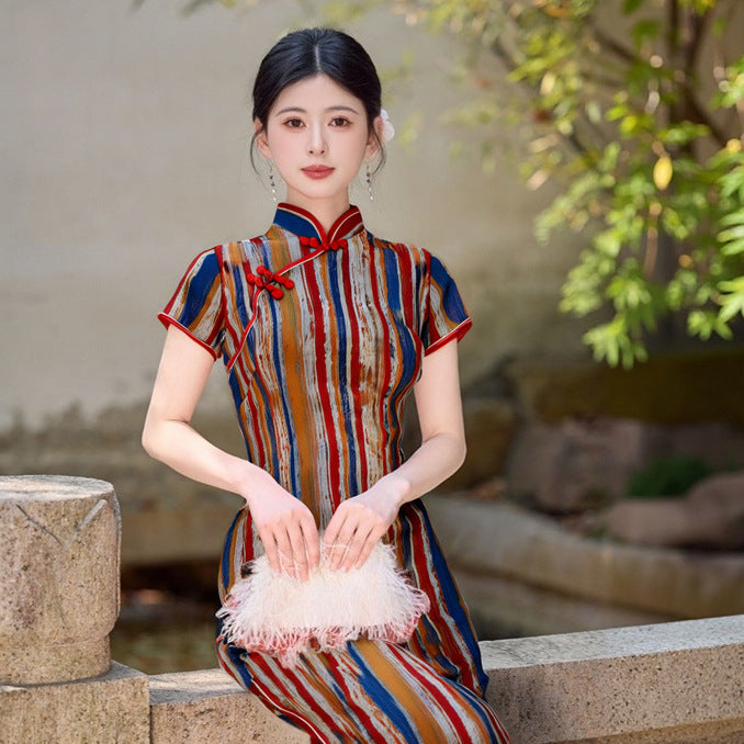 New Womens Fashion Chinese-style Cheongsam And Modern Chinese Long Dress