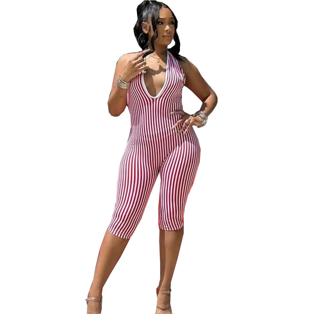 Womens Cutout Backless Jumpsuit With Straps