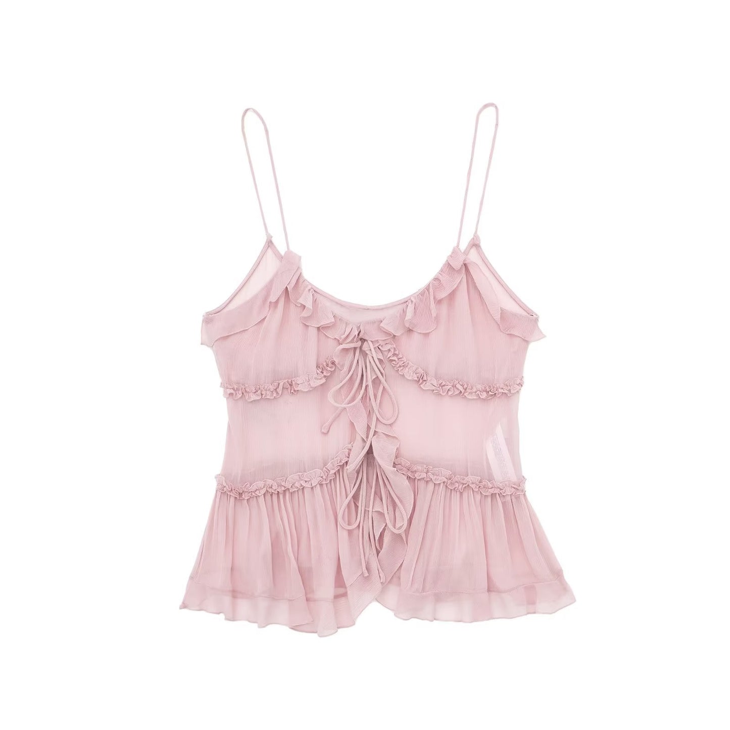 Women's Translucent Laminated Decoration Camisole
