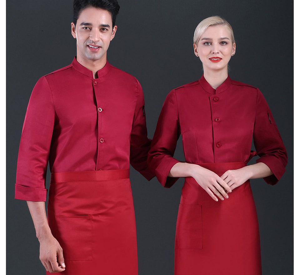 Chef's Work Clothes With Seven-cent Sleeves
