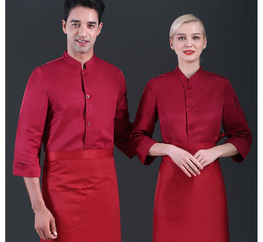 Chef's Work Clothes With Seven-cent Sleeves