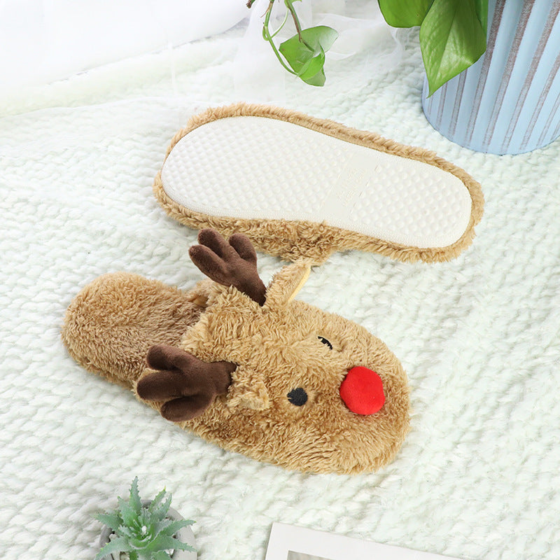 Home Floor Anti-slip Cartoon Lamb Wool Slippers