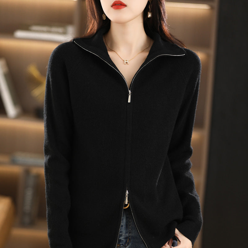 Knitted Cardigan Women's Long-sleeved Sweater