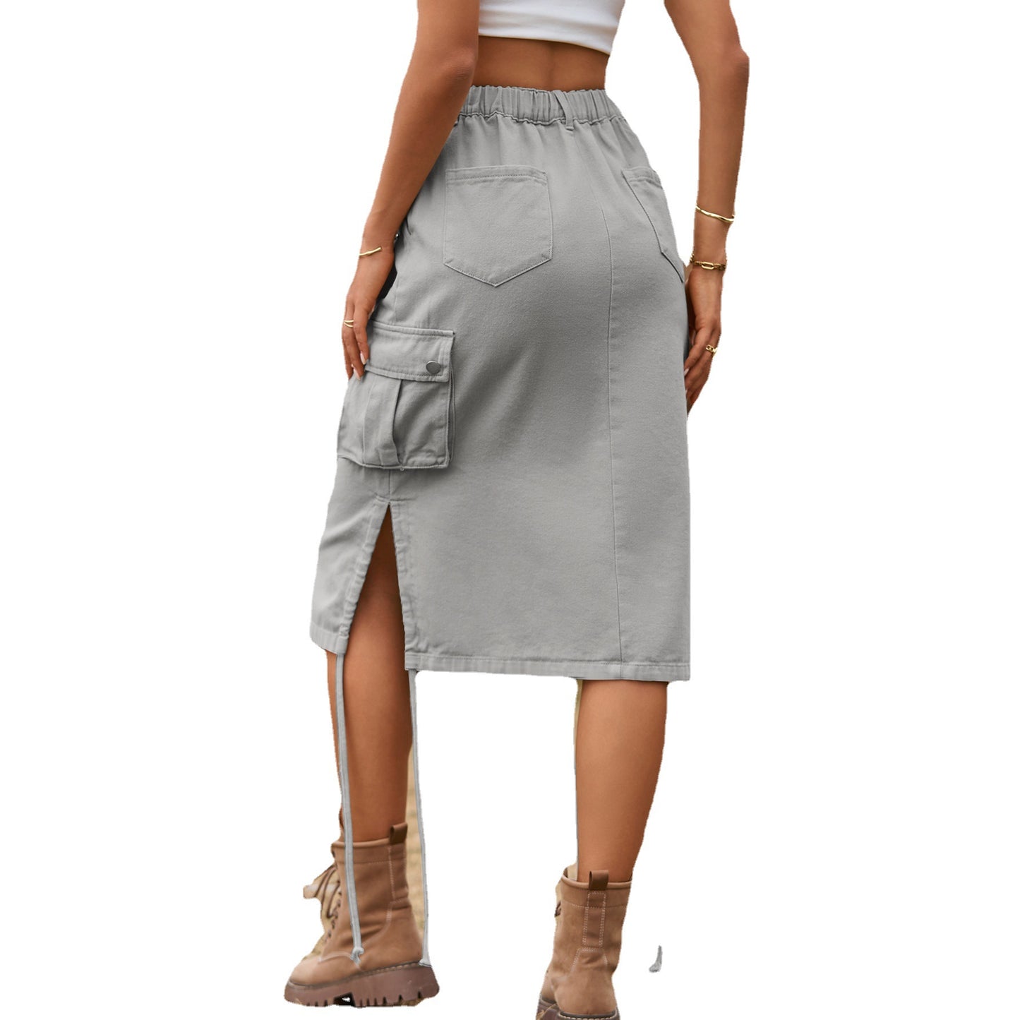 Women's New Denim Lace-up Skirt Casual
