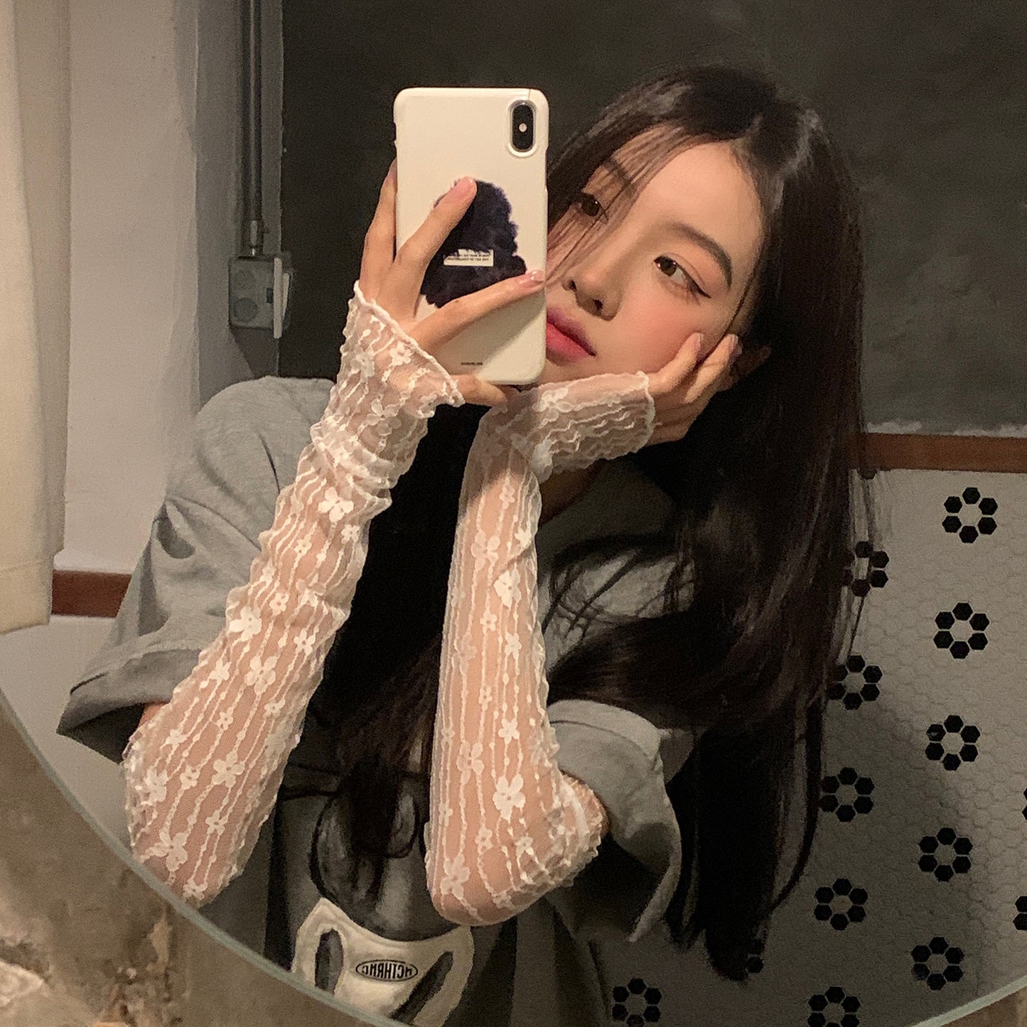 Long Decorative Gloves Car Cover Lace Style