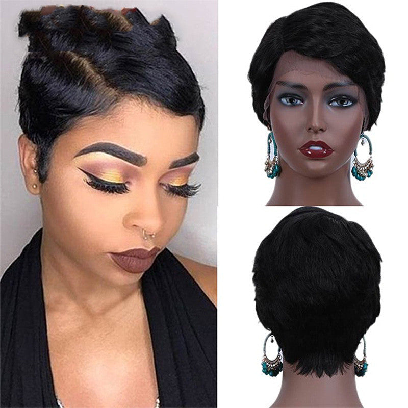 European And American Short Real Hair Headgear