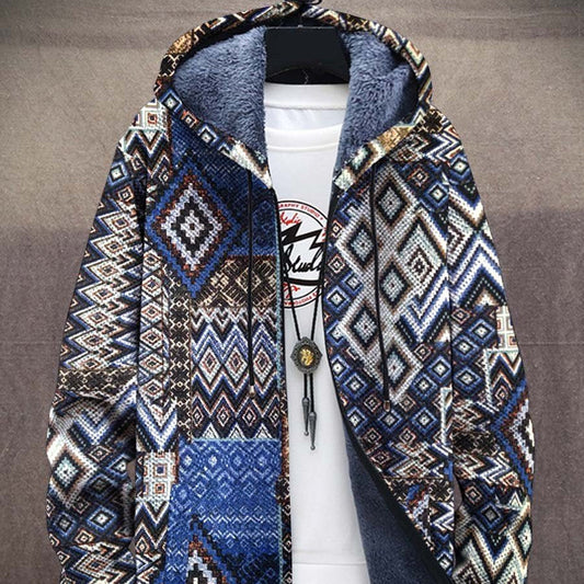 Men's Plush Thick Loose Long Sleeve Coat Cardigan