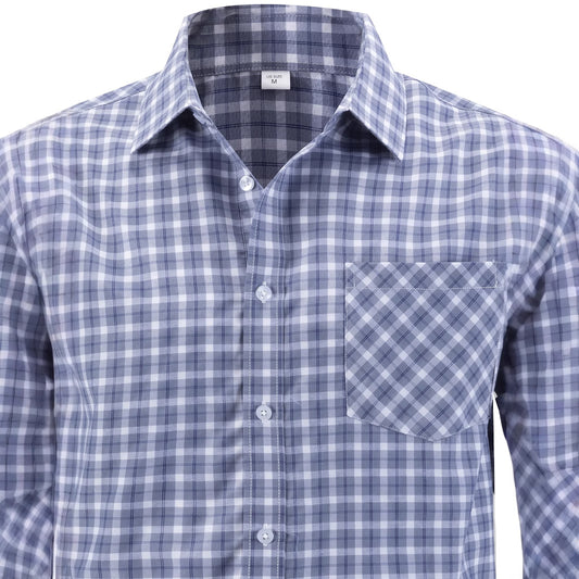Base-layer Multi-color Plus-size Shirt Turn-down Collar Plaid Shirt