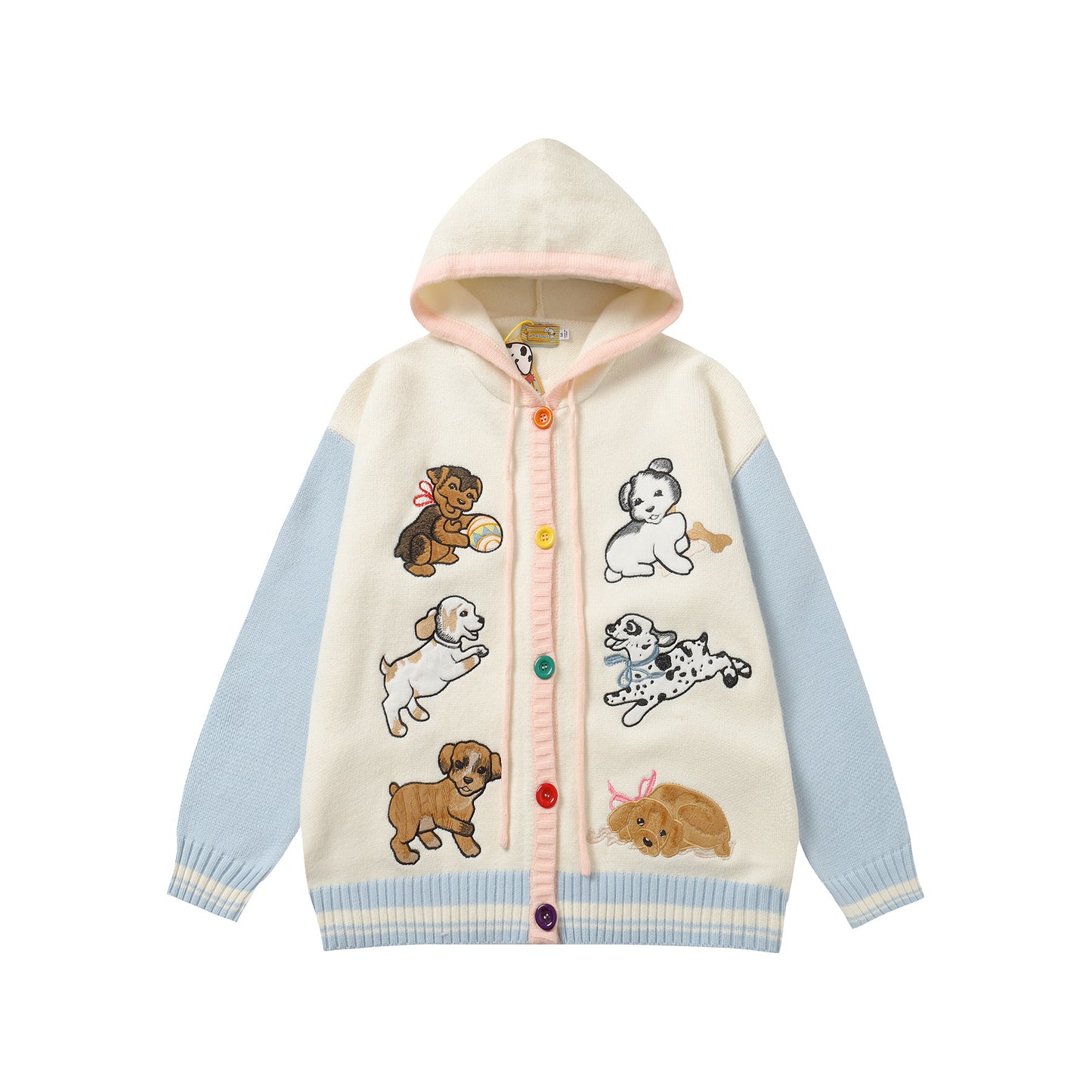 Bejirog Thickening Embroidery Sweater Coat