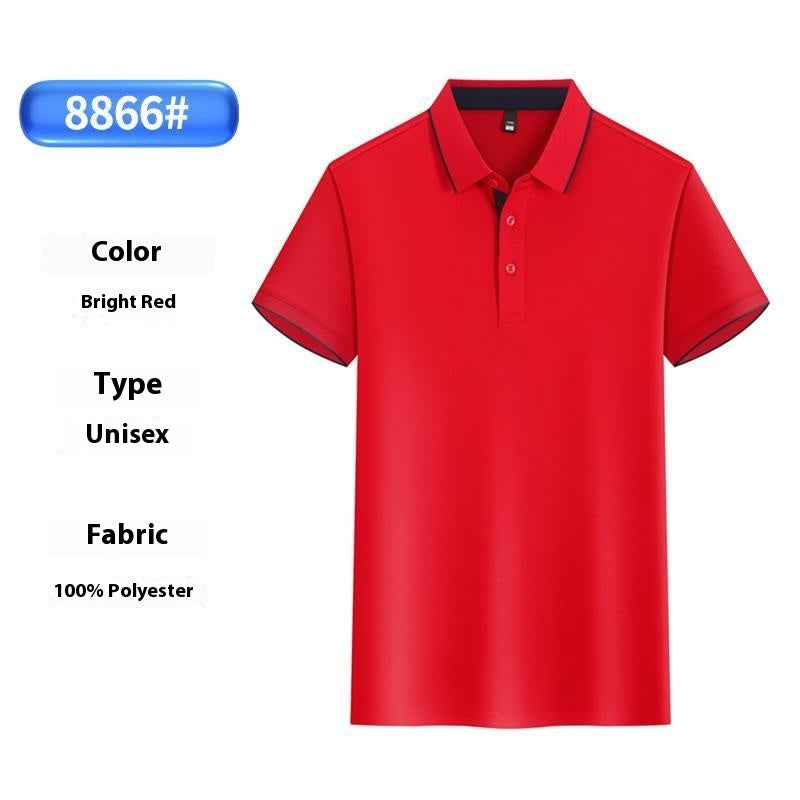 Summer Ice Silk Overalls Polo Shirt