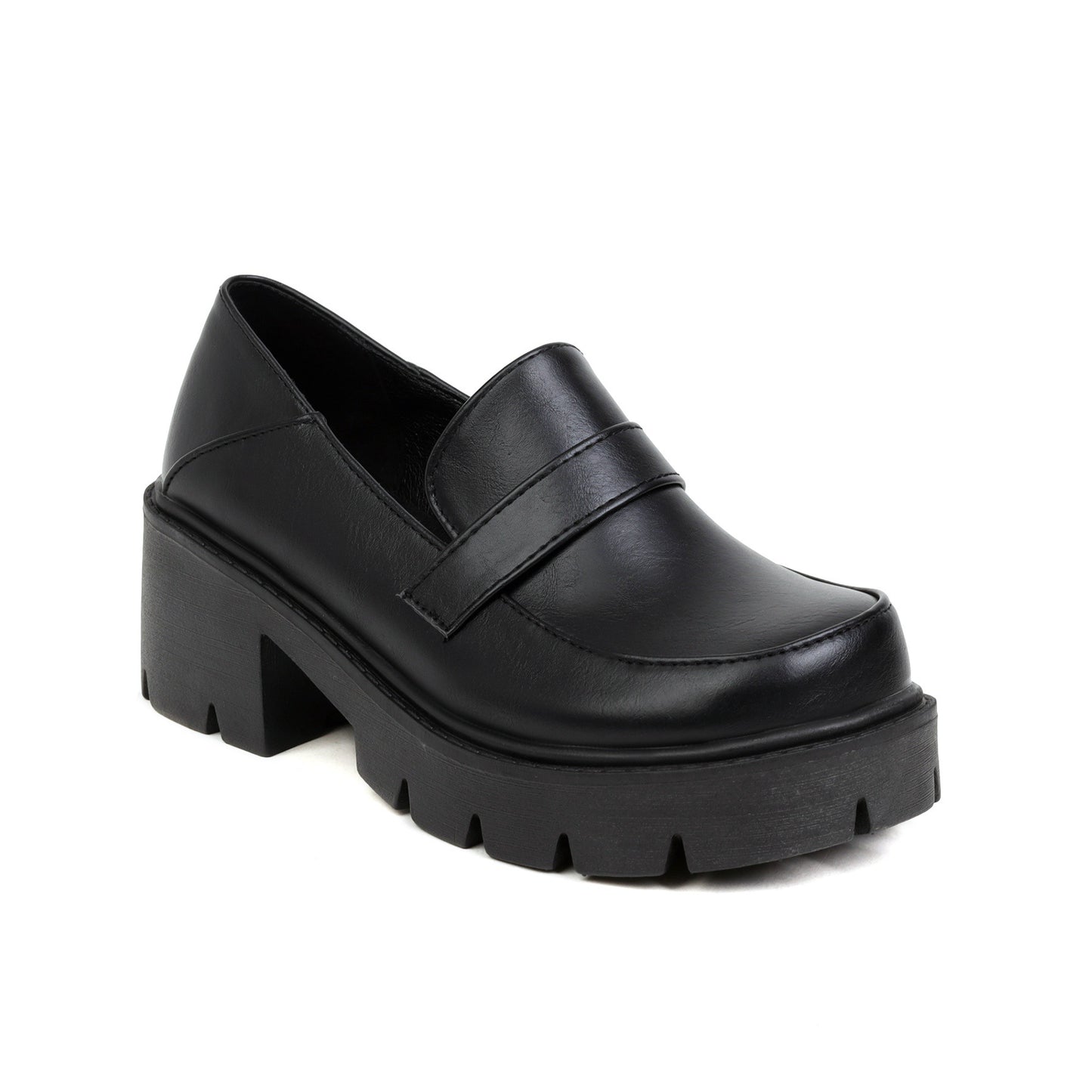 Autumn Thick Bottom Platform Shoes Women's Shoes Simple Retro  40-43 Plus Size