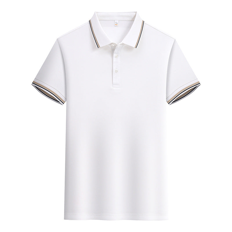 Men's And Women's Cotton Lace Lapel Summer Polo Shirt