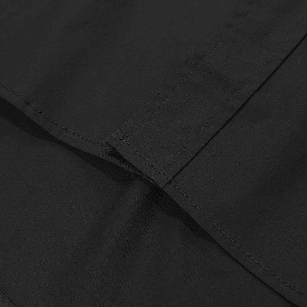 Detachable Sleeve Design Long Sleeve Shirt Men
