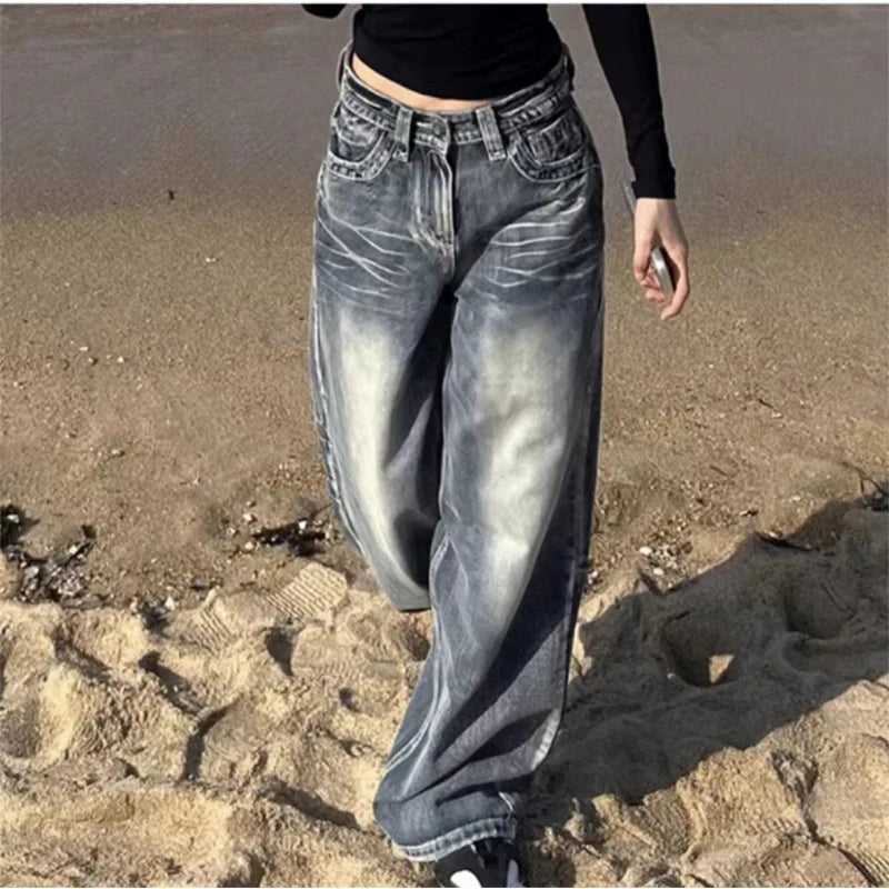 Nye vintage-jeans til kvinder med høj talje