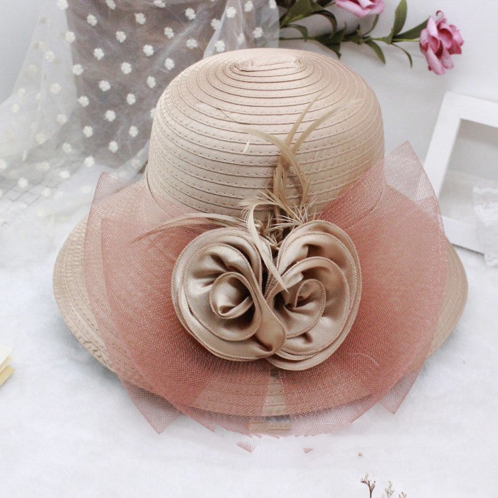 New Organza Ladies Outdoor Sun Hat Big Brim Sun Protection
