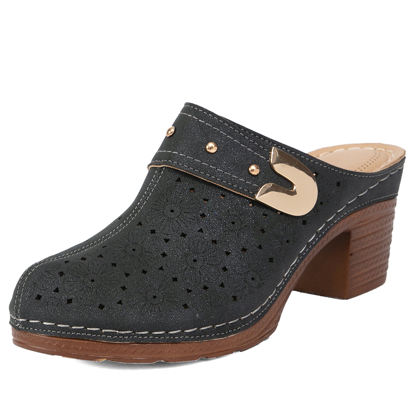 Closed Toe High Heel Sandal Slippers Women