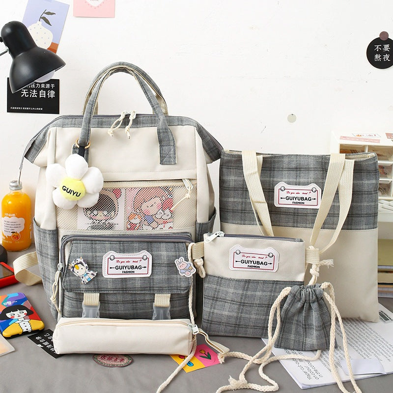 Women's New Style Portable Backpack Large Capacity Canvas